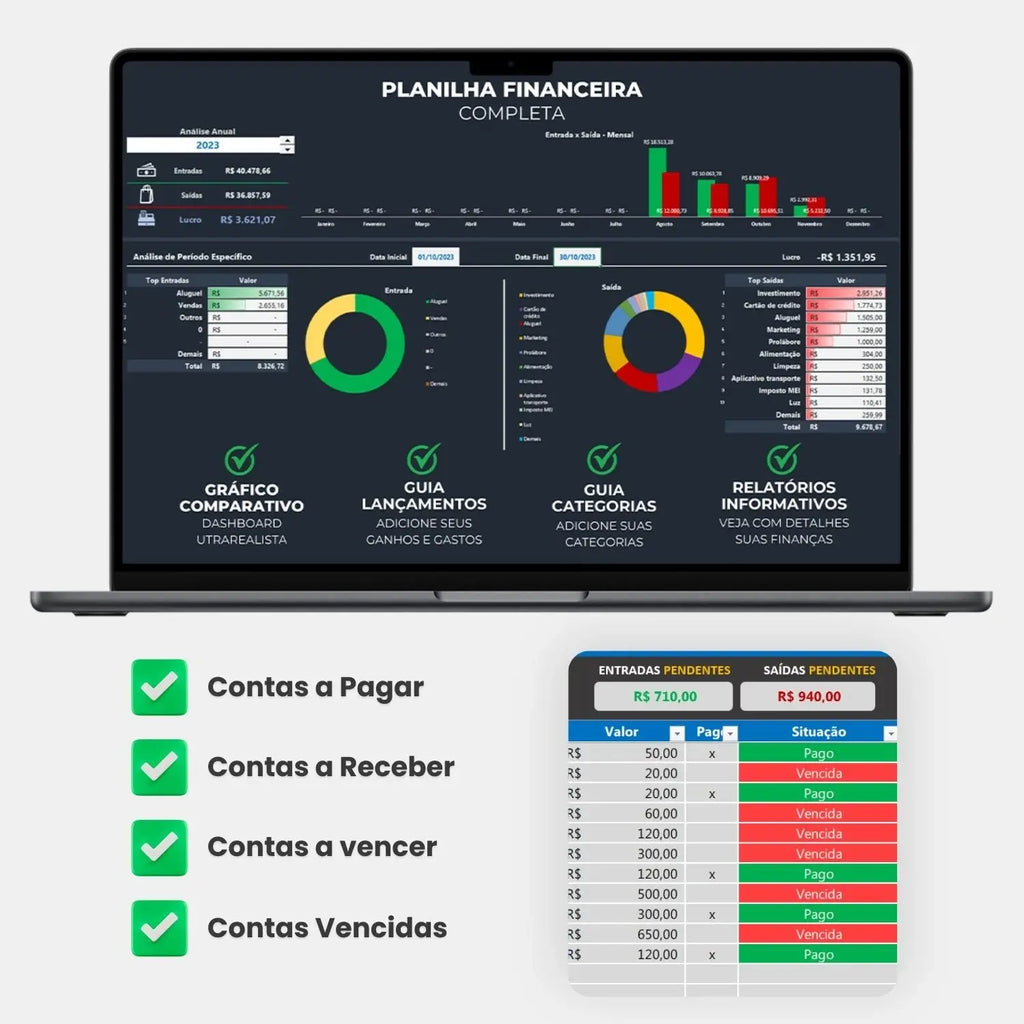 Planilha Planilha Financeira Fluxo de Caixa
