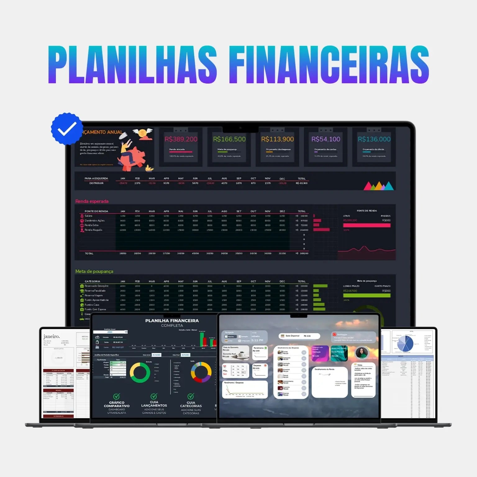 Pack de Planilhas Financeiras