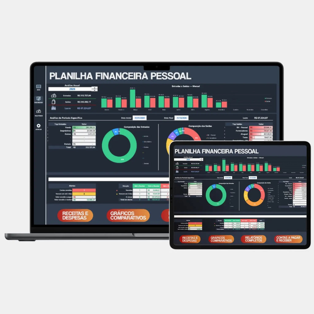 Planilha financeira pessoal para Excel