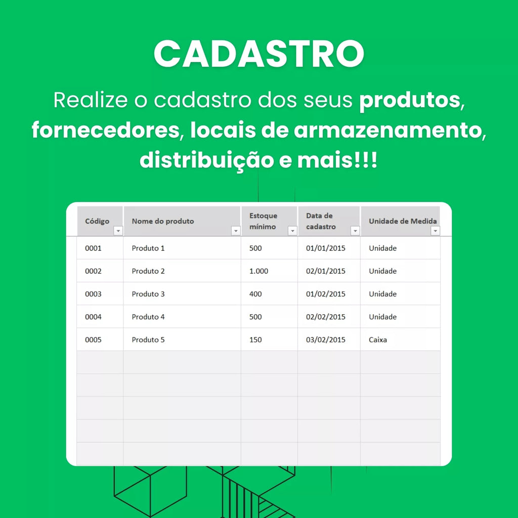 Planilha de Controle de Estoque e Inventário para Excel - Start Planilhas
