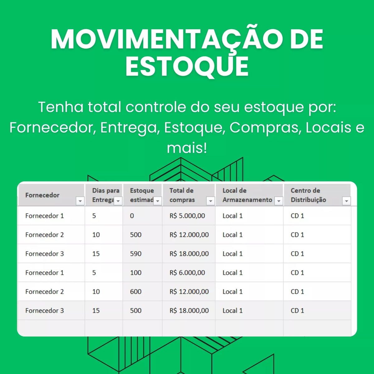 Planilha de Controle de Estoque e Inventário para Excel - Start Planilhas