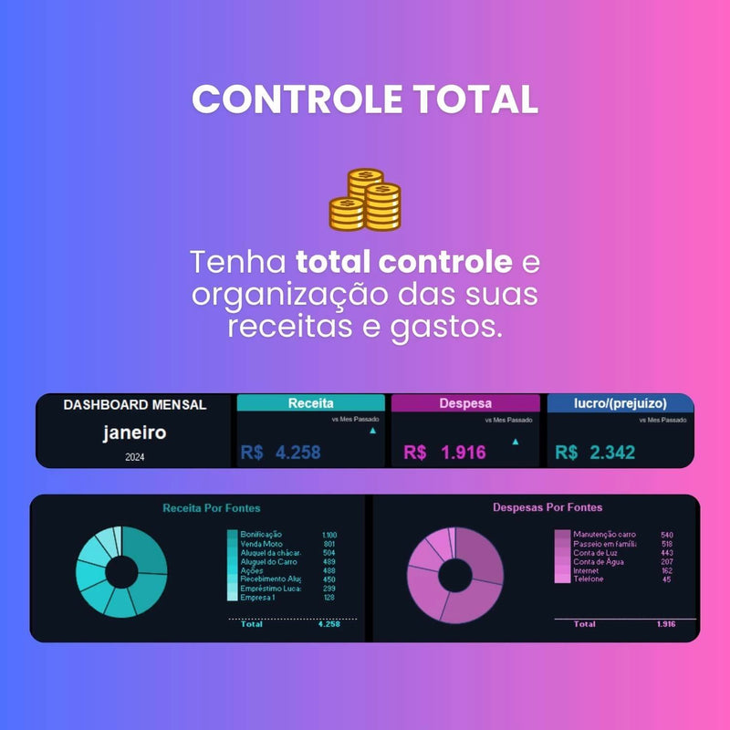 Planilha Financeira com cálculo de imposto
