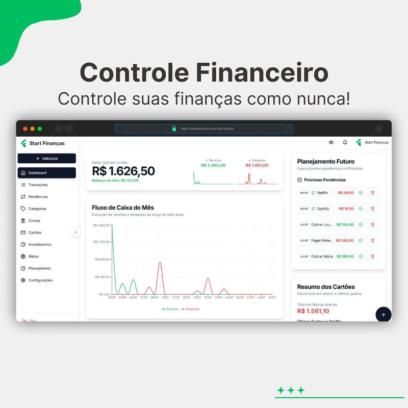 Start Finanças - Controle Financeiro Pessoal