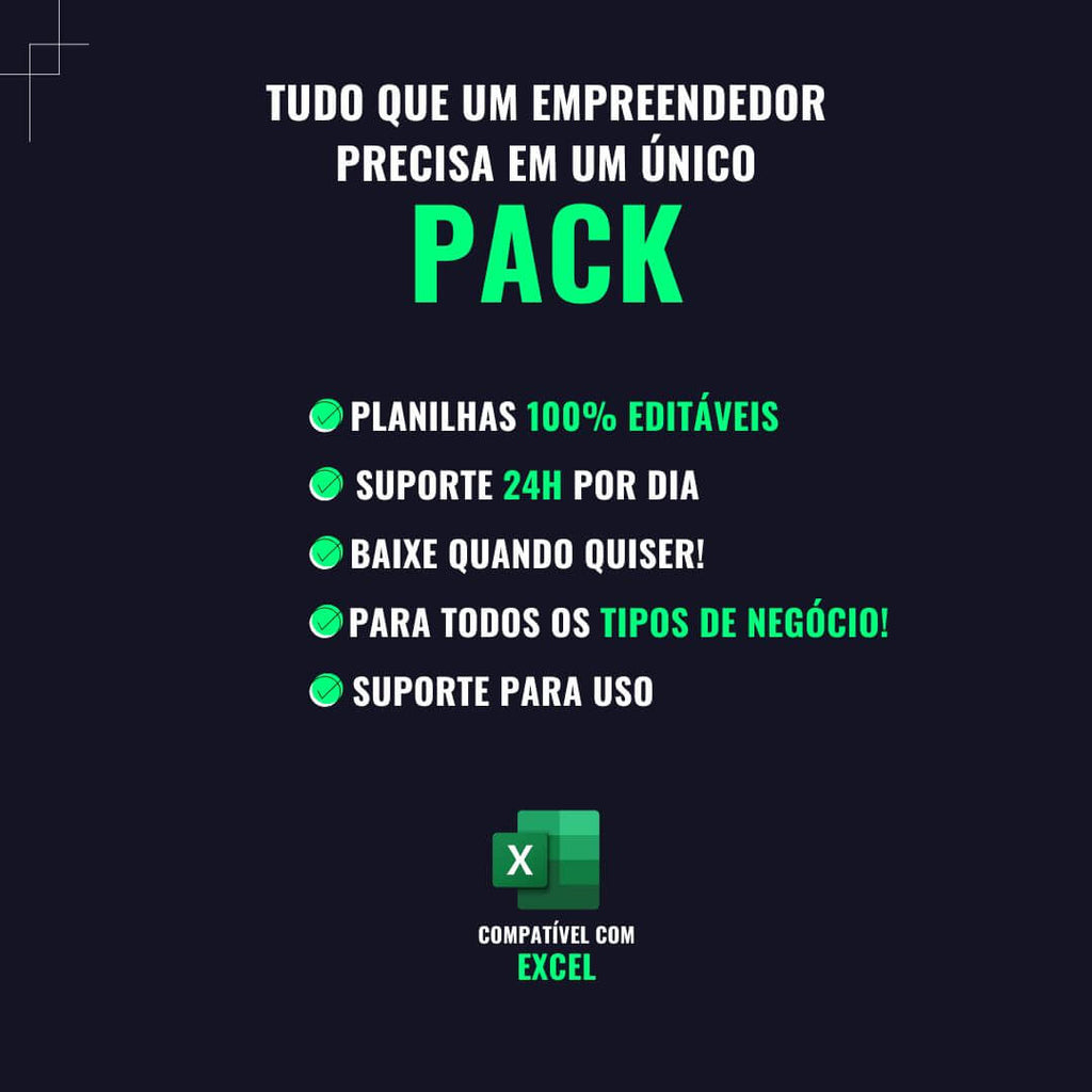Pack de Planilhas Financeiras + Curso de Gestão Financeira