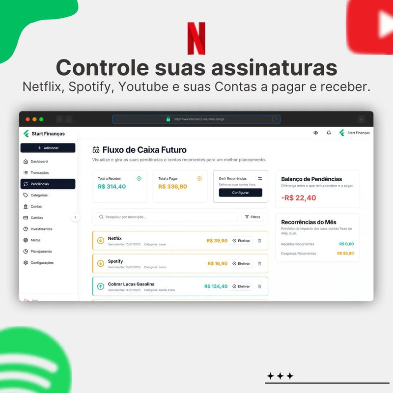 Start Finanças - Controle Financeiro Pessoal