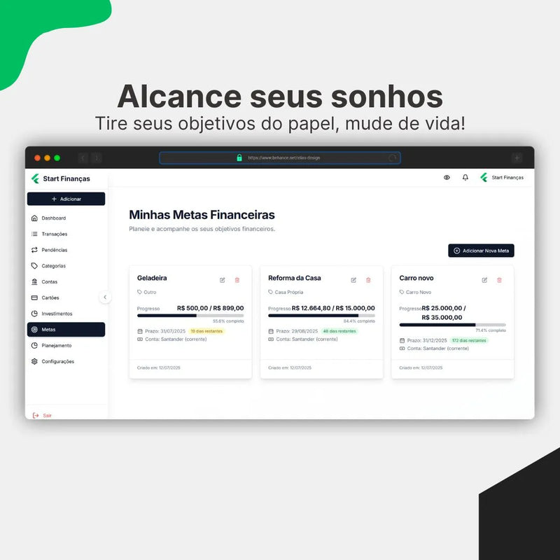 Start Finanças - Controle Financeiro Pessoal