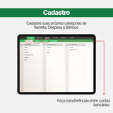 cadastro de categorias, receitas e despesas
