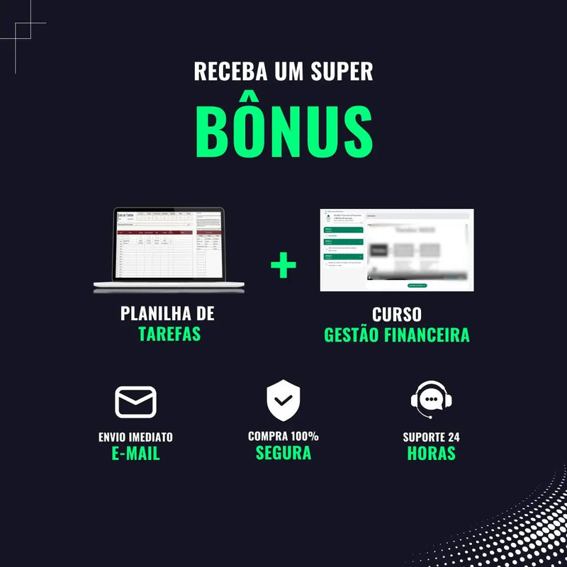 Pack de Planilhas Financeiras + Curso de Gestão Financeira