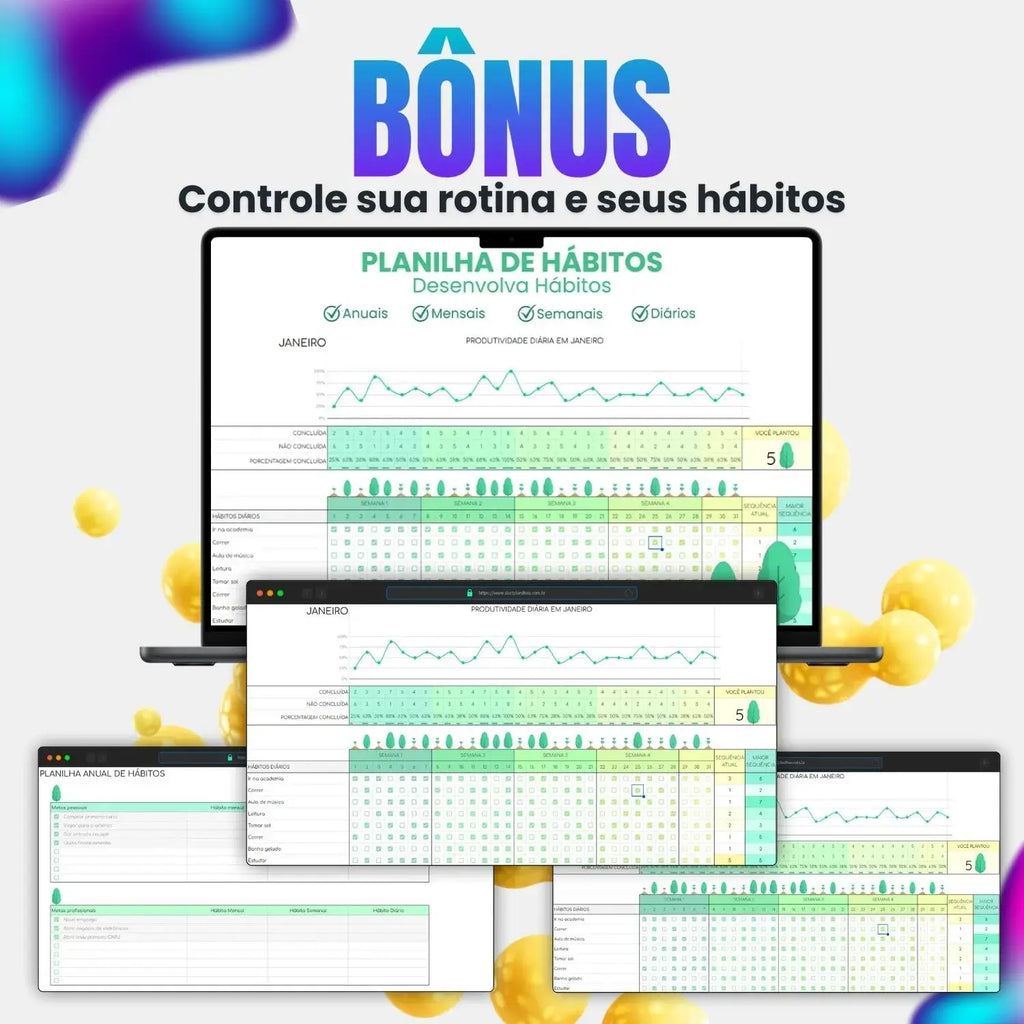 Super Pack com 5 Planilhas Financeiras editáveis