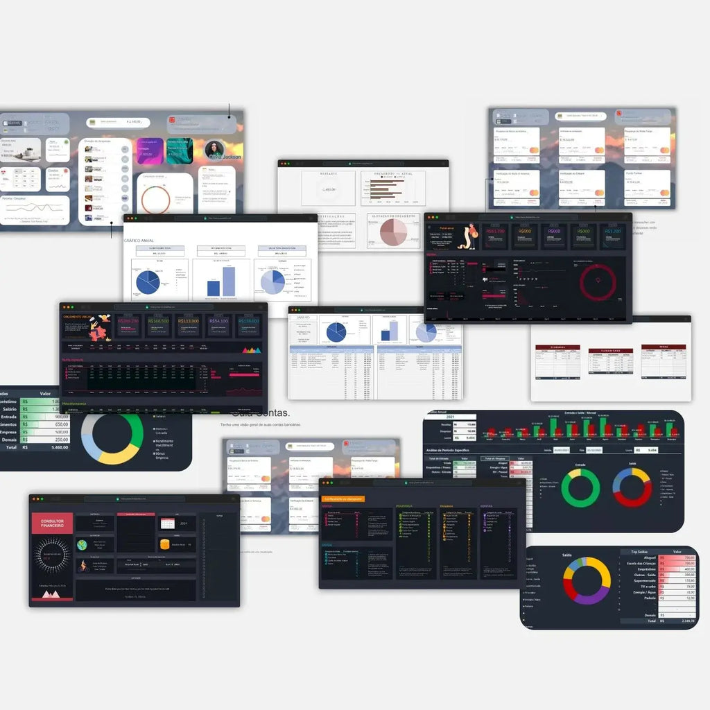 Super Pack com 5 Planilhas Financeiras editáveis