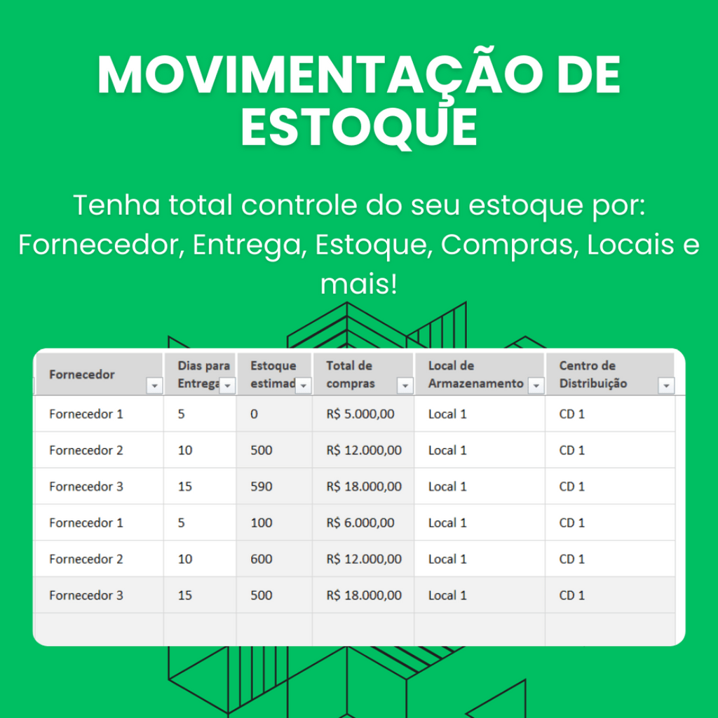 Planilha Controle de Estoque - Start Planilhas