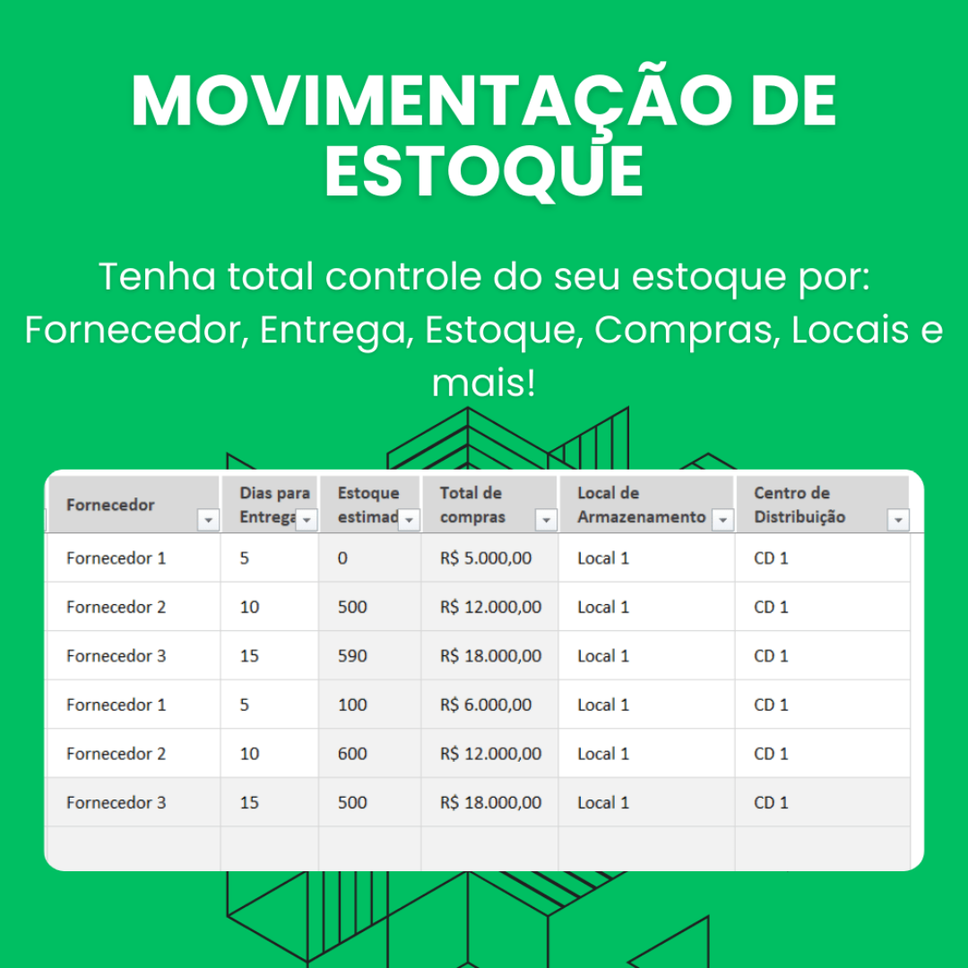 Planilha Controle de Estoque - Start Planilhas
