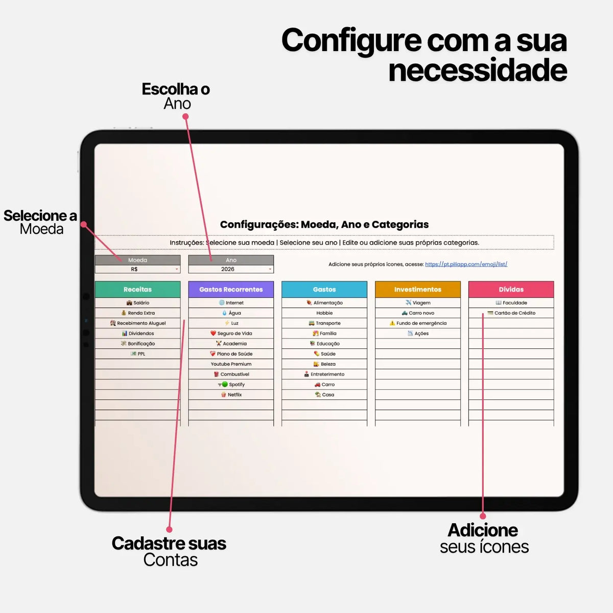 Planilha Financeira 7D para Google planilhas